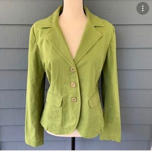 Talbots Olive Stretch Jacket Blazer